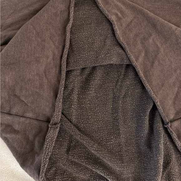 Aerie Quarter Zip Brown Hooded Pullover - Picture 4 of 4